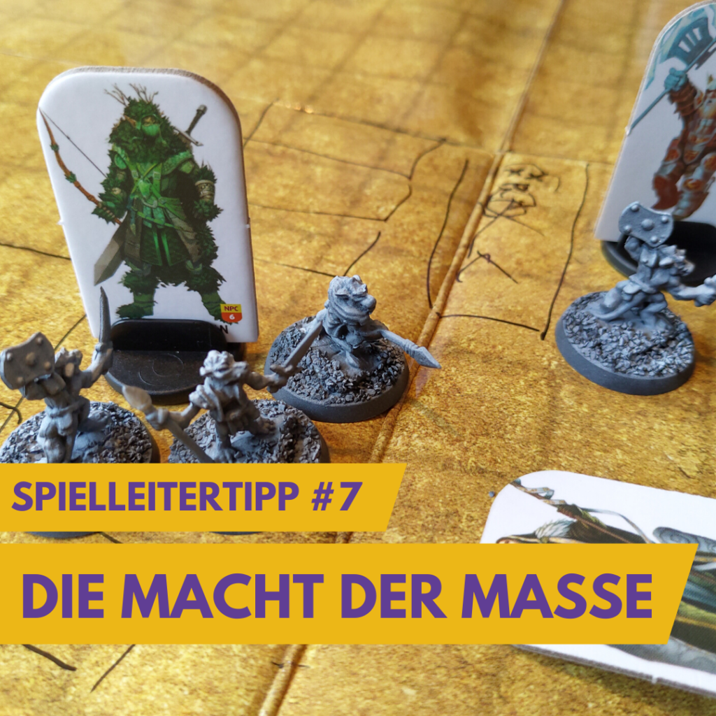 Beispielbild mit Gegnermassen in einer Tabletop-Rollenspiel Kampf