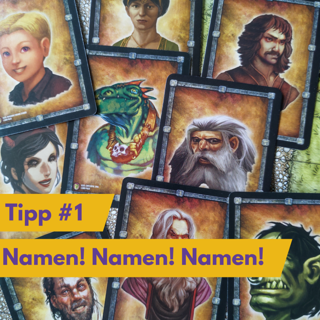 Beispielbild mit verschiedenen Charakterzeichnungen zum Thema Namen